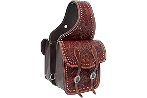 HILASON Western Horse Leather Saddle Bag