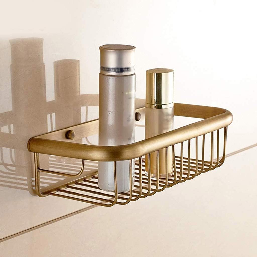 All Copper Antique Bathroom Shelf Rack Storage Box Shower Shampoo Soap Cosmetic