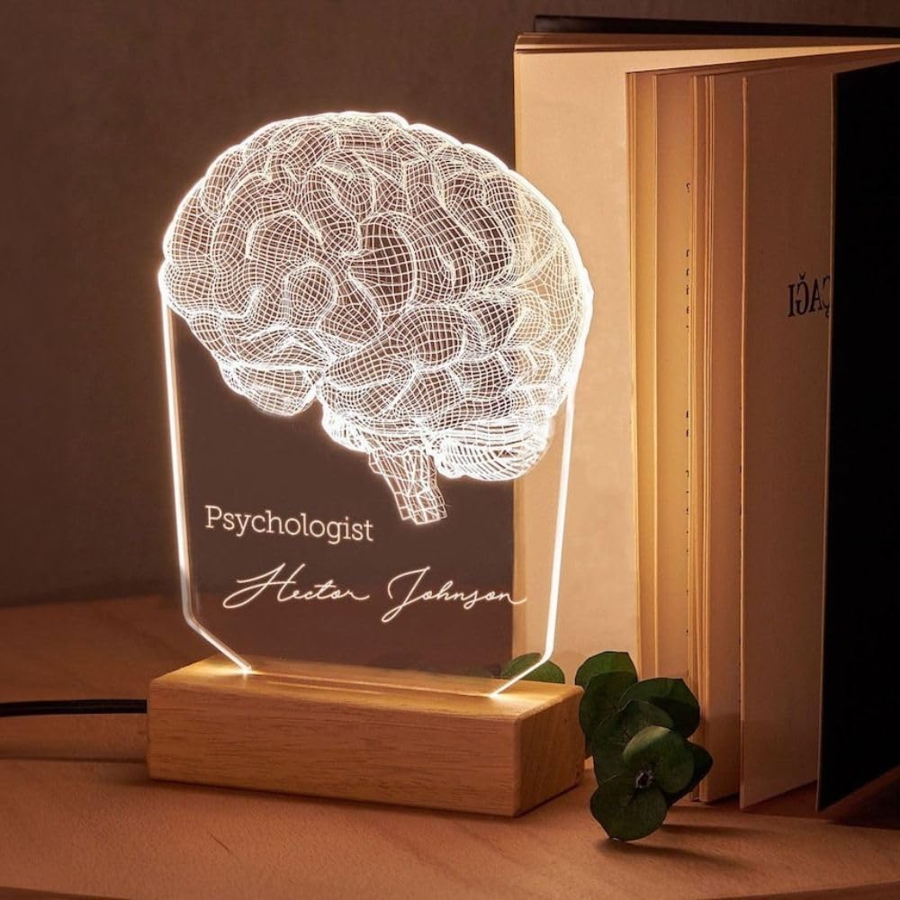 Psychologist Personalized Desk Lamp | Perfect Doctor Gift Customized LED Light | Custom Night Light for Him-image-22