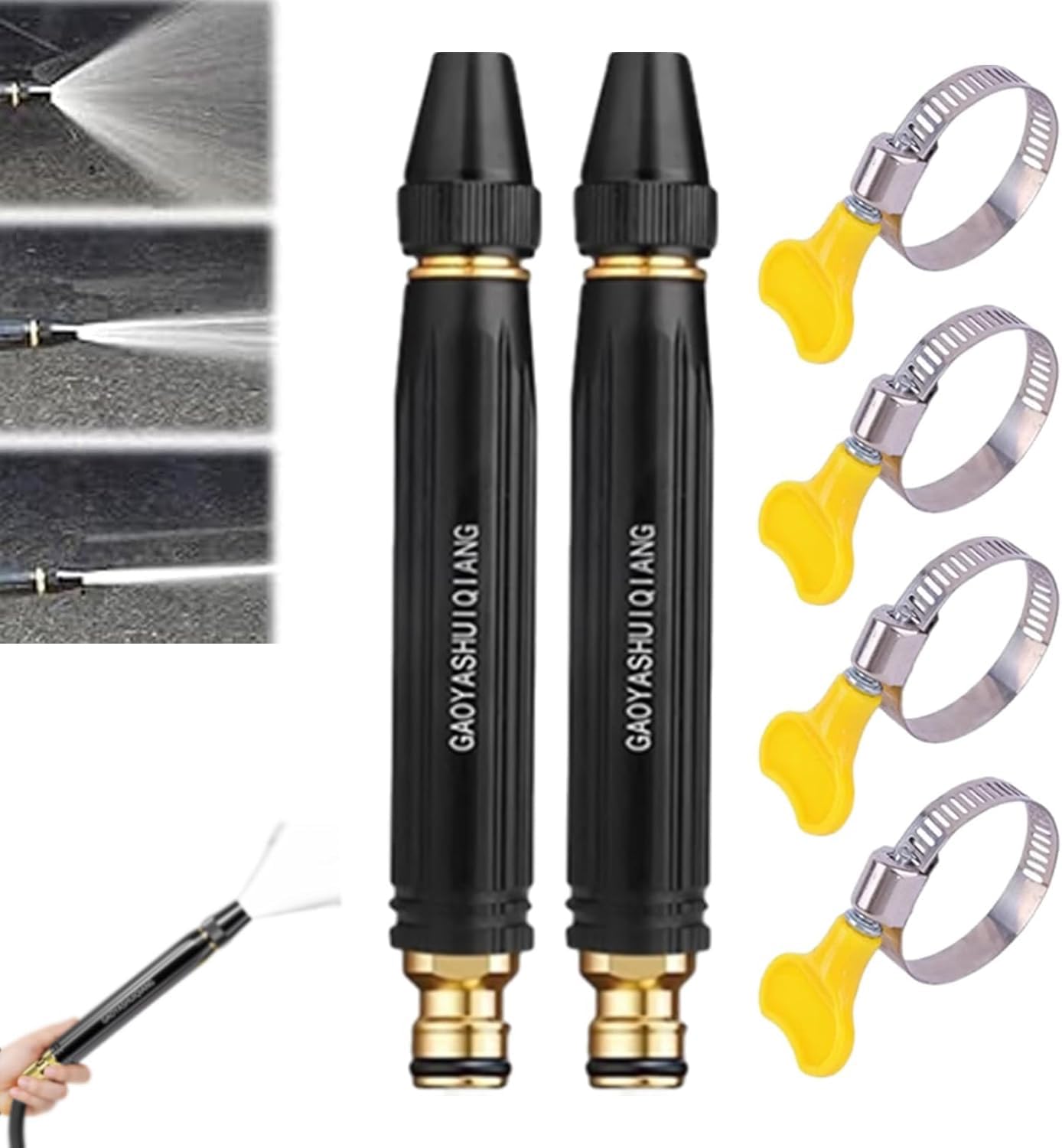 Home High-Pressure Car Wash Water Gun with Booster Nozzle,Home High-Pressure Wash Water Gun with Booster Nozzle and Hose,for Watering Plants and Vegetables, and Car Washing (1PCS) — view 3