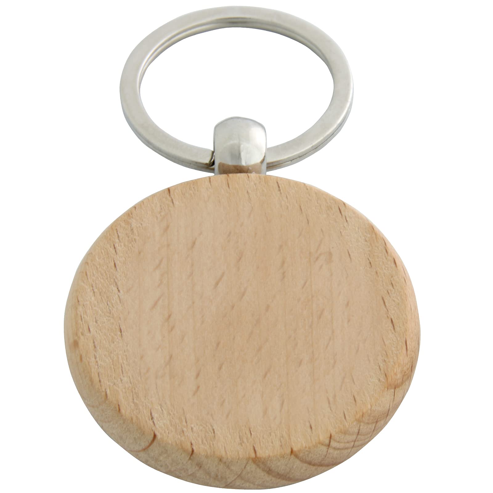Schlüsselanhänger MILLE rund Holz Anhänger mit Gravur Logo Text