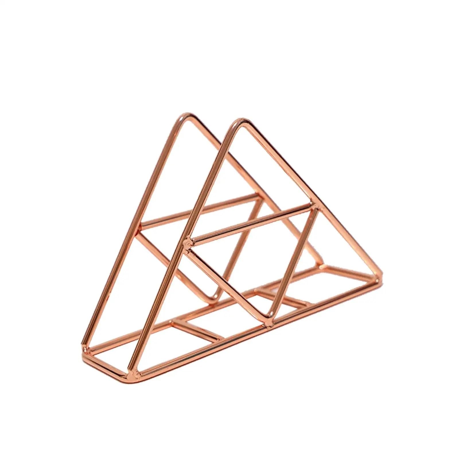 Napkin Holder Iron Tabletop Paper Napkin Holder Stand Organization For Indoor Outdoor Use Party Picnic Table Restaurant(Rose)