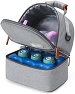 Bolsa Térmica para Leite Materno, Dupla Camada Com Isolamento Térmico Mochila para Resfriamento de Leite Materno Espessamento para Viagem (Cinza)