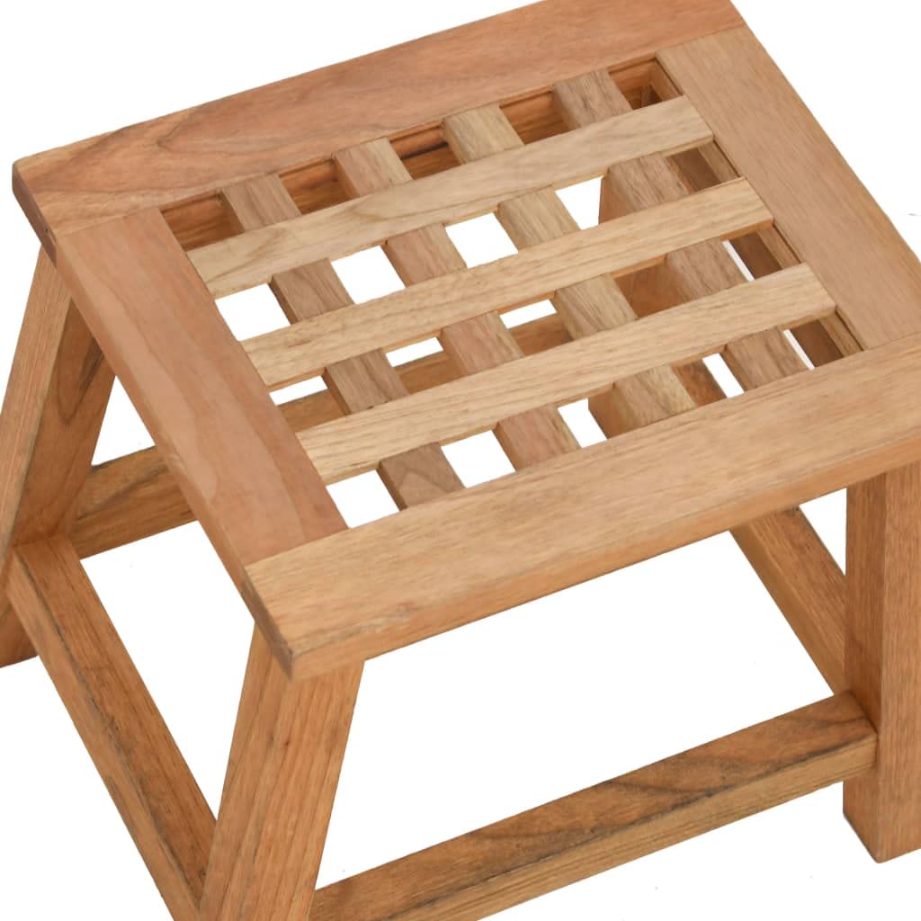 Taburete de madera maciza de nogal, 29 x 22,5 x 25,5 cm, antideslizante, estable, versátil, utilizable como taburete de ducha, asiento de baño con asa, para personas mayores y discapacitados