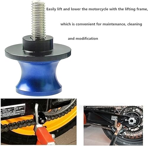 Miniatura 7 de WAGLOS Motorcycle Swingarm Slider Spools 8MM Stand Screws Cover for Kawasaki Z900 Z 900 2017-2022 2021 Anti-Fall Frame Sliders (Color B Silver)