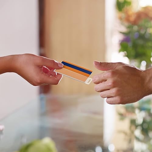 Miniatura 5 de Sinmoe Soporte para tarjetas de identificación vertical, de plástico transparente, clips de identificación de medio lado, clips de identificación