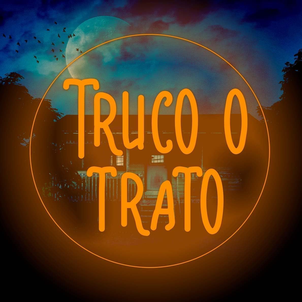 Neón luz led personalizado para la fiesta de Halloween 32x32cm personalizable Letrero Truco o trazo para iluminación fiesta de noche de Halloween con cartel ambiente noche de miedo