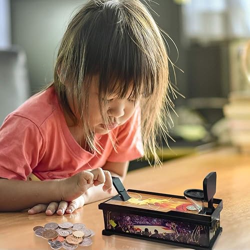 Miniatura 5 de ArtCreativity Banco de monedas de baloncesto para niños, divertida alcancía de ahorro de dinero para cambios sueltos, decoración deportiva de