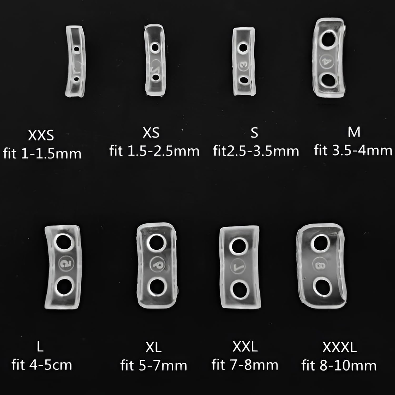 Plastic Clear 8 pcs Ring Size Adjuster 4 pcs Spiral Tightener Stopper Spacer Guards Comfortable Enhancer Reducer Spacers Invisible Ajustador De Anillos Para Mujer Resizer Women Men Any Loose Rings