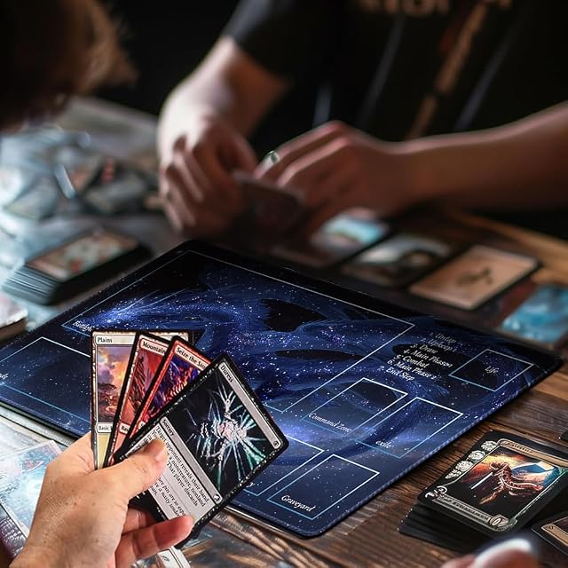 Foto 4 de 5 de Alfombra de juego MTG, con bolsa de almacenamiento negra, tamaño 60 x 35 cm