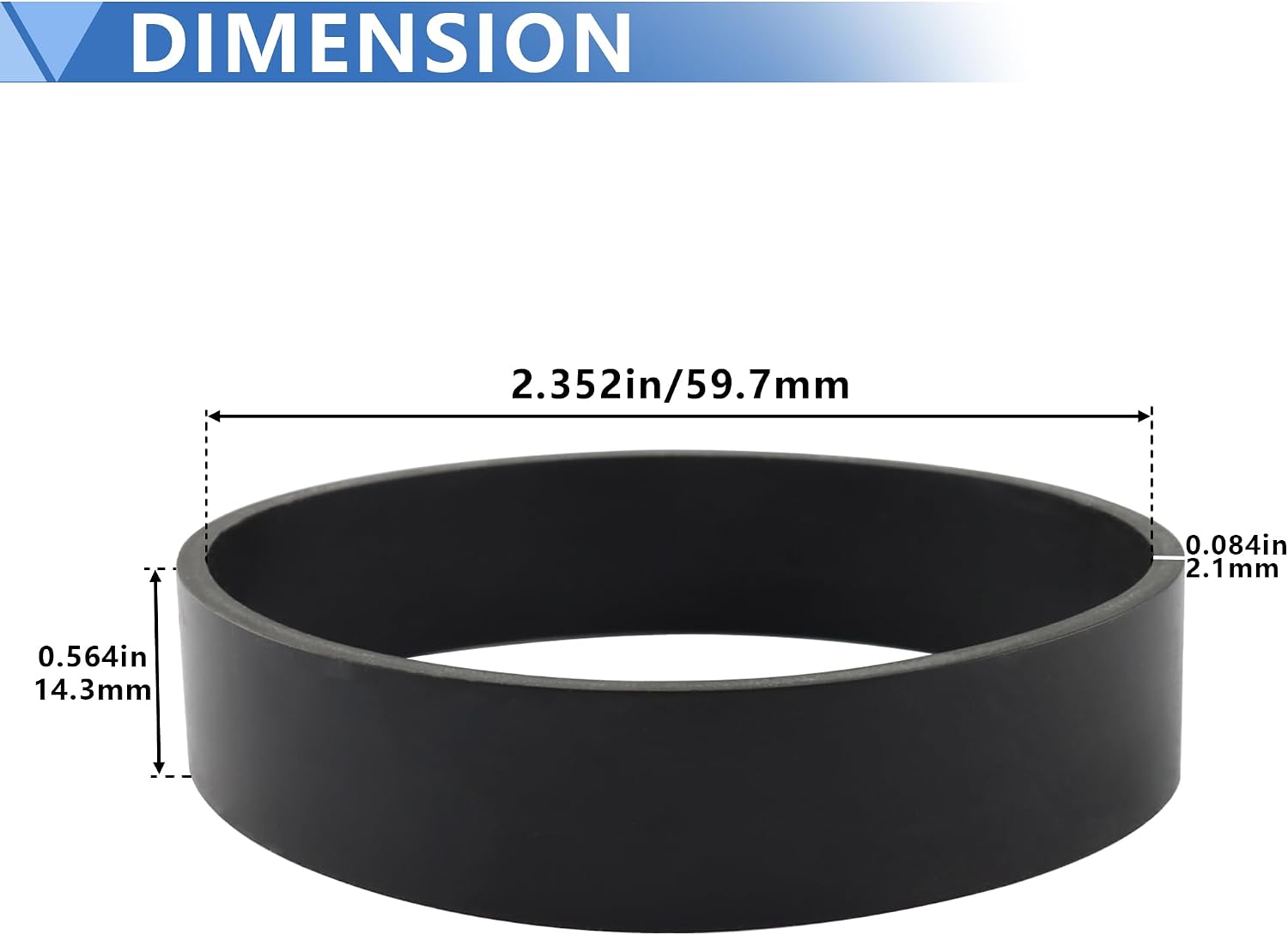 1-672260-001 Upright Vacuum Cleaner Belts, For Replacement Belt Vacuum, Compatible with Royal Model 1018Z 1028Z 1030Z 1058Z and 1059Z (4 Pack）