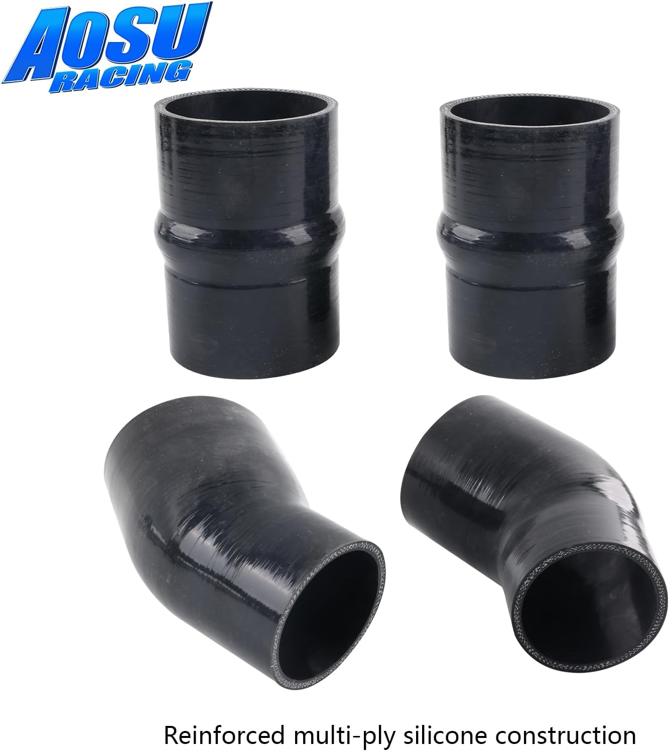 Aluminum Intercooler Pipe Kit & Silicone Boots Compatible with 1994-2002 Dodge Ram 2500 3500 5.9L, Reduce Turbulence & Maximize Airflow to The Engine