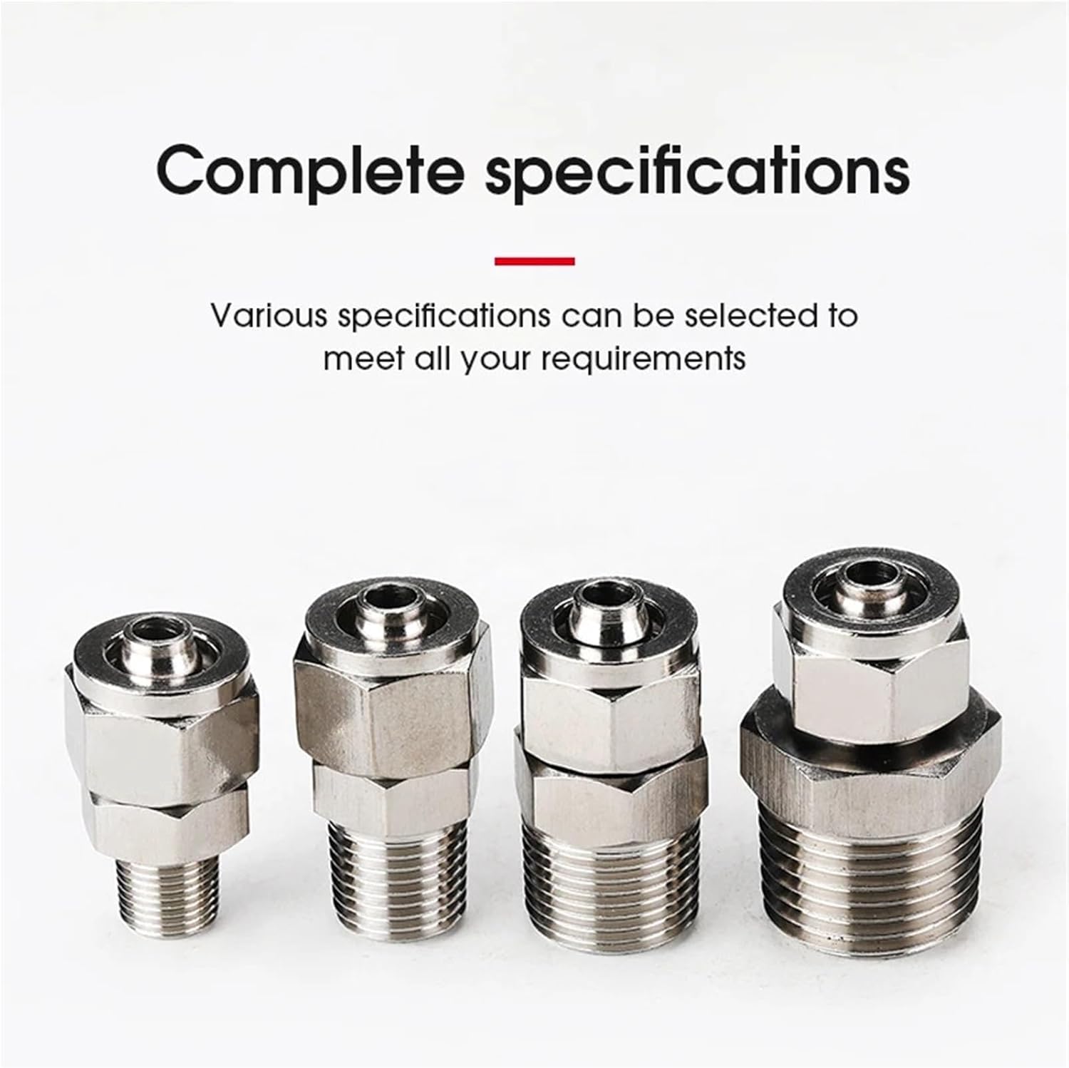 1PCS 304 Stainless Steel Pneumatic pipe fitting Female Male 1/8” 1/4” 3/8” 1/2” Inch Thread Tube 4 6 8 10 12mm Quick Screw Connector(10-01 (10mm-1l8),304 PC)
