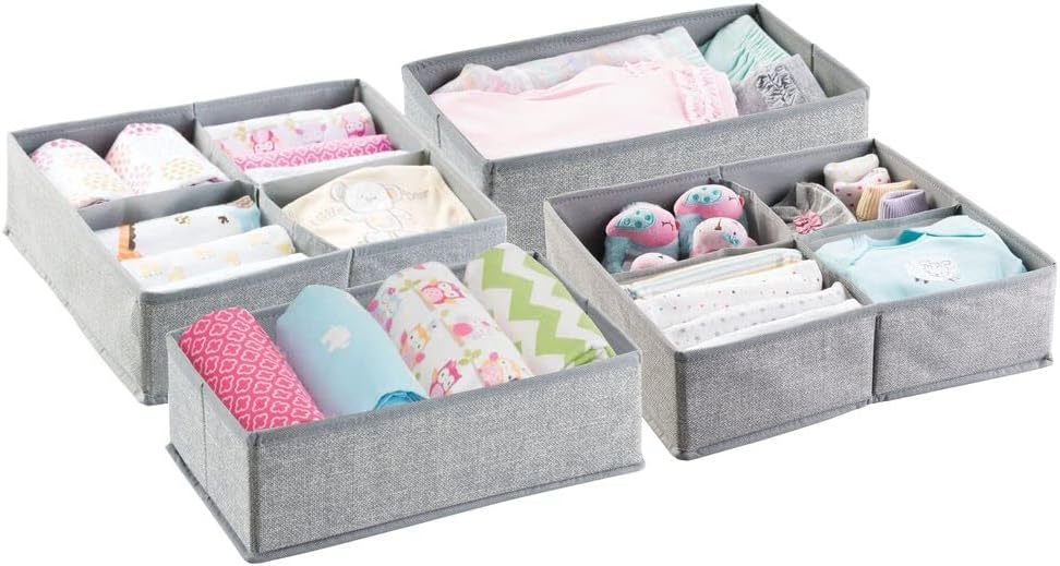 Amazon.com: mDesign Soft Fabric Dresser Drawer and Closet Storage ...