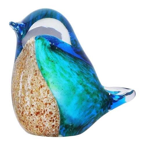 Asente Glass Bird Figurine - Handmade Blown Animal Glass Art Sculpture cover