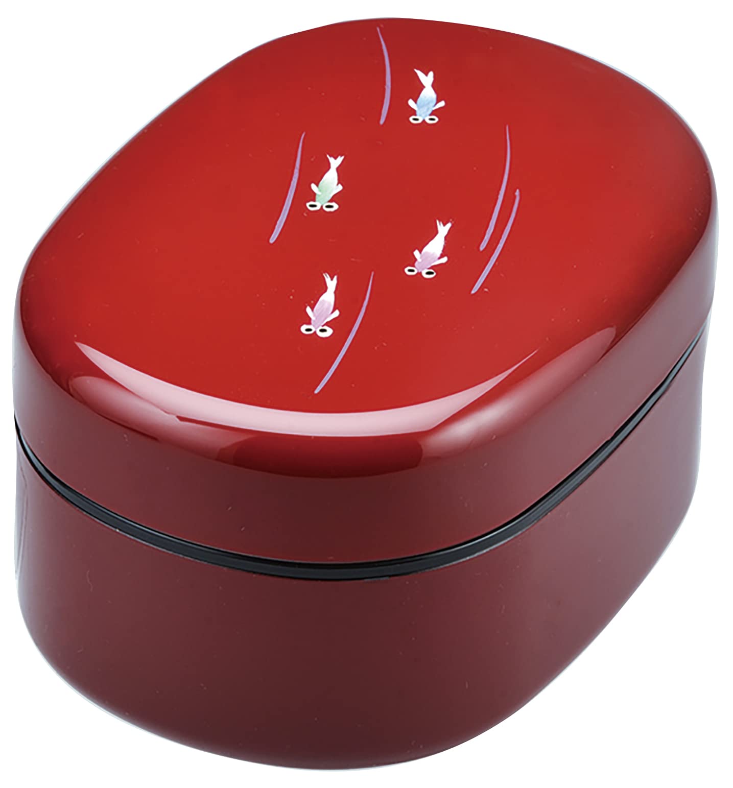Amazon | 会津漆器 小判弁当箱 めだか (赤) | 弁当箱 通販