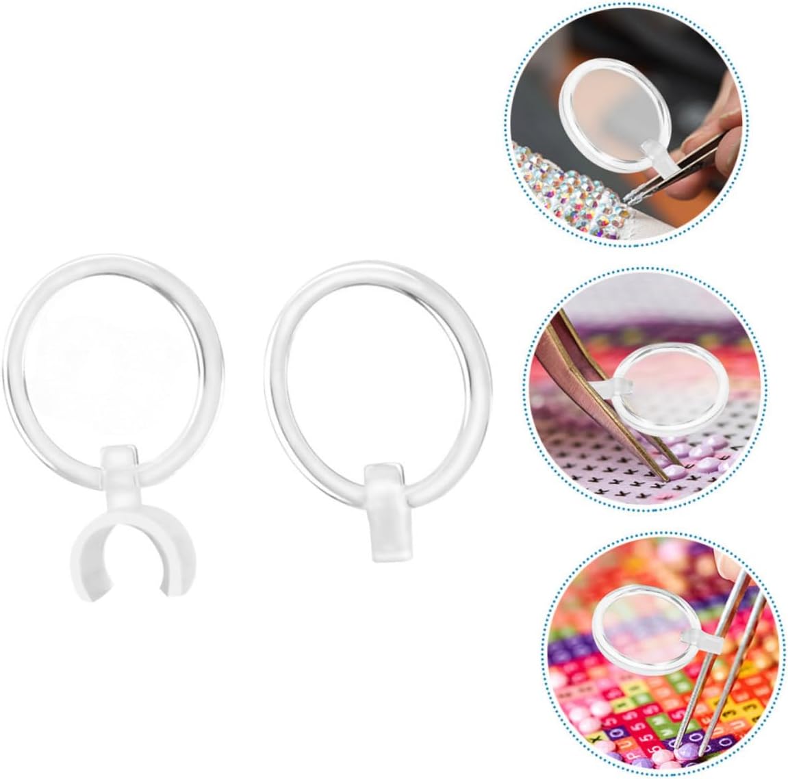 Ipetboom 10Pcs Portable Folding Magnifying Lens for Rhinestone Art and Hobby Tools Practical Magnifier for Easy Detail Viewing and Phone Screen Magnification