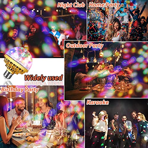 MIKWOAB 2 Pack Colorful Magic Rotating Ball Light, LED Plug in Disco Ball Light, RGB Disco Light Bulb, Party Lights Dj Disco Lights with Sockets for Home Room Dance Parties Bar Karaoke by MIKWOAB - Image 5