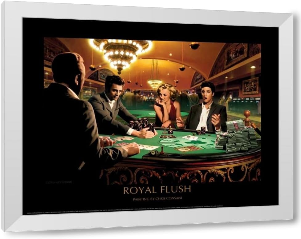 Consani, Chris 18x15 Black Modern Framed Art Print Titled Royal Flush