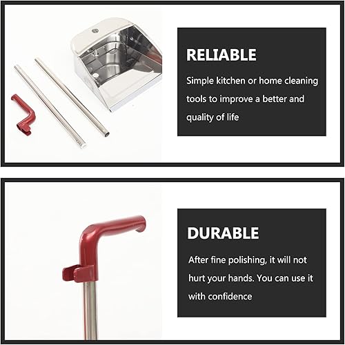 Miniatura 8 de GANAZONO Stoop - Pala de limpieza resistente con mango para limpieza eficiente de la cocina del hogar
