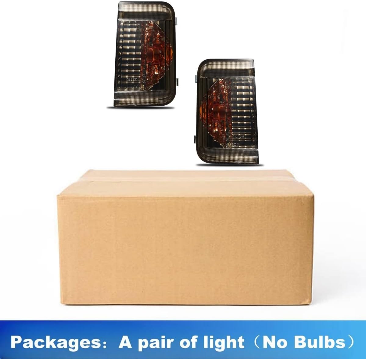 Blinker Turn Signal Light for Ram ProMaster 1500 2500 3500 2014 2015 2016 2017 2018 2019 2020 2021, Side Marker Mirror Indicator, Original Design, without Bulbs (smoke len)