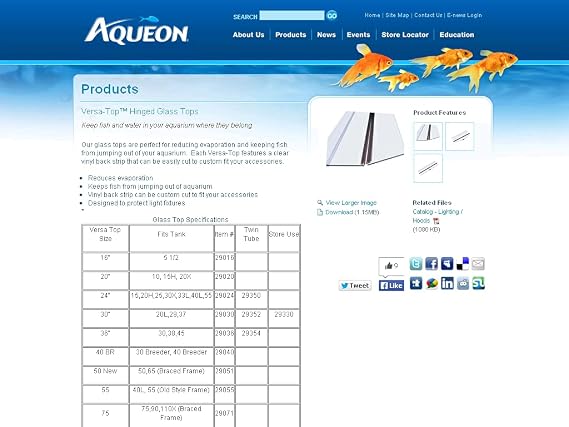 All Glass Aquarium AAG29016 Versa Top, 16-Inch | Glass Aquarium Versa Top