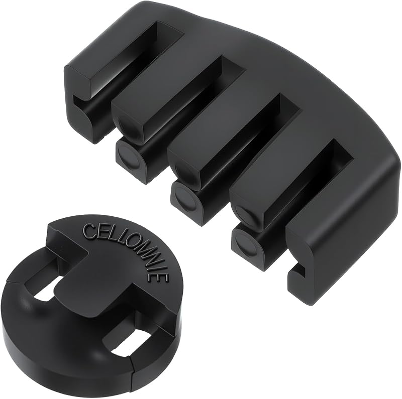 2 Pcs Rubber Cello Mute Cello Practice Cello Mute Celloes Accessories for Practice and Performance, Black