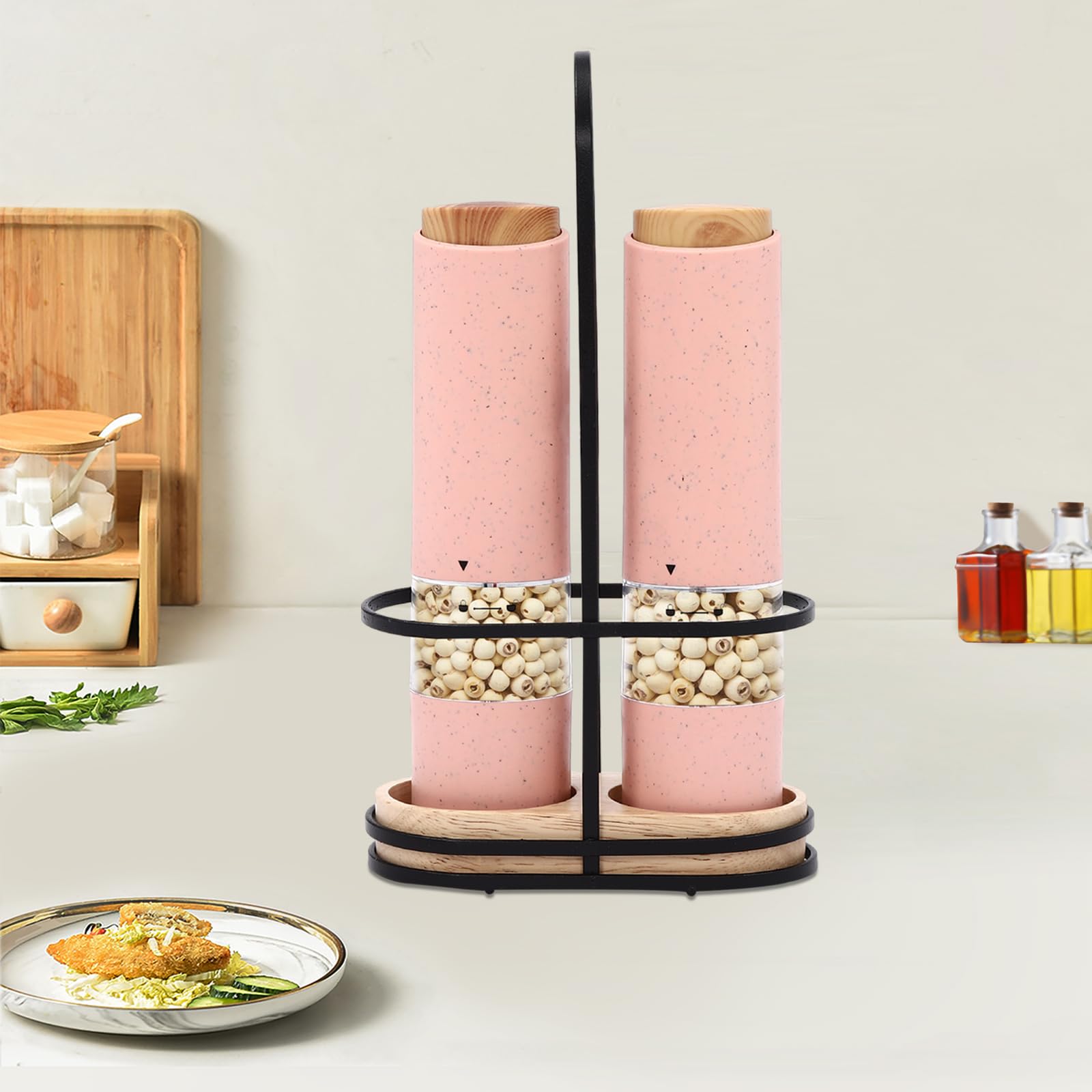 Elektryczny młynek do pieprzu, młynek do przypraw, elektryczny młynek do soli i pieprzu, ceramiczny młynek do suszenia przypraw i ziół