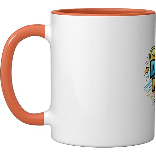 Dreams Pay Later Motivation Success Mindset Graphic Ceramic Mug, Orange/White