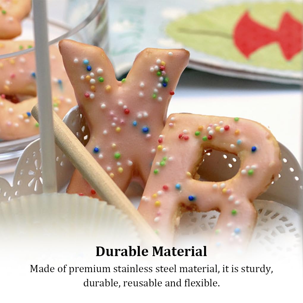 Juego de 10 moldes de acero para galletas, 26 piezas, suministros para fiestas, moldes en relieve, cocina, hogar, fondant, decoración de pasteles