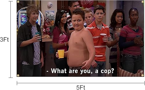 Miniatura 2 de Divertida bandera Gibby What Are You A Cop 3 x 5 pies con cuatro ojales de latón para colgar adecuado para interiores y exteriores tapiz de fiesta