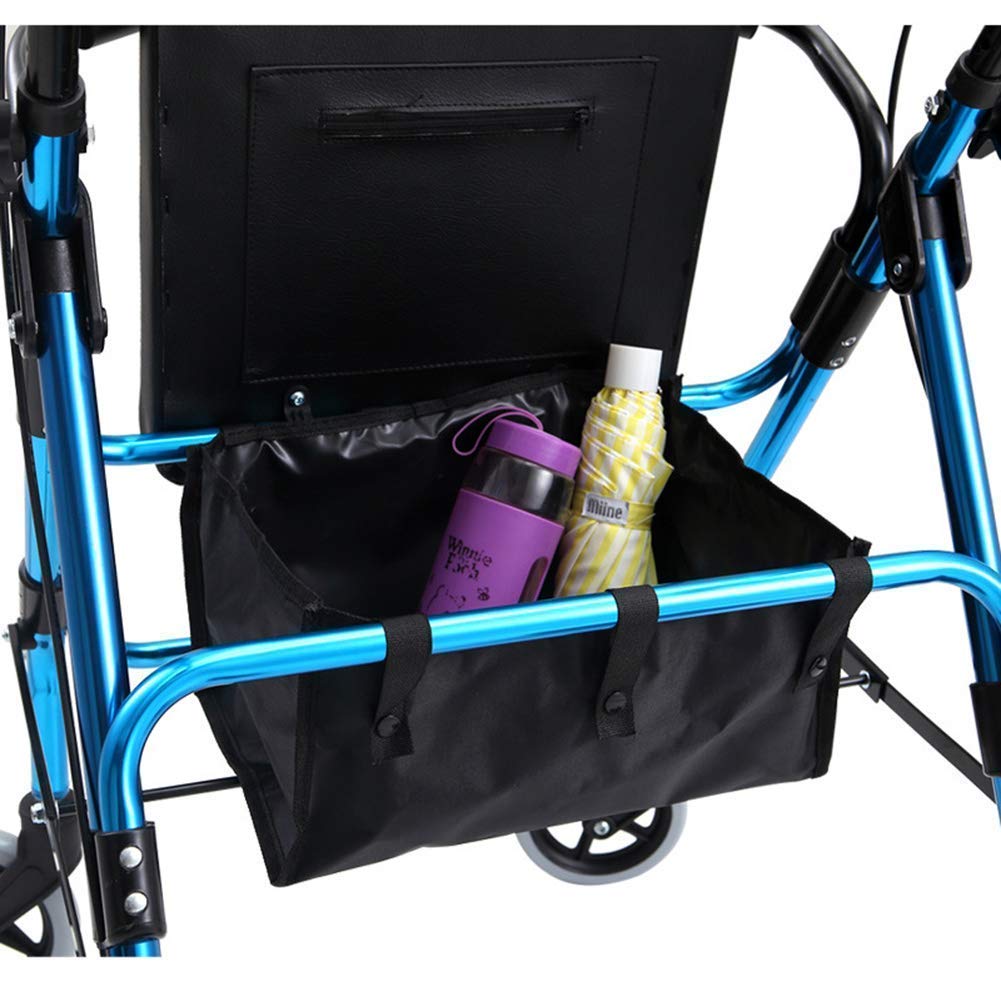 Andador, Andador Médico de Cuatro Ruedas Rollator Premium con Asiento, Asas Cómodas y Respaldo Grueso, Andador Plegable para Personas Mayores, Capacidad de Carga 150 kg Es tan Amable de tu Parte