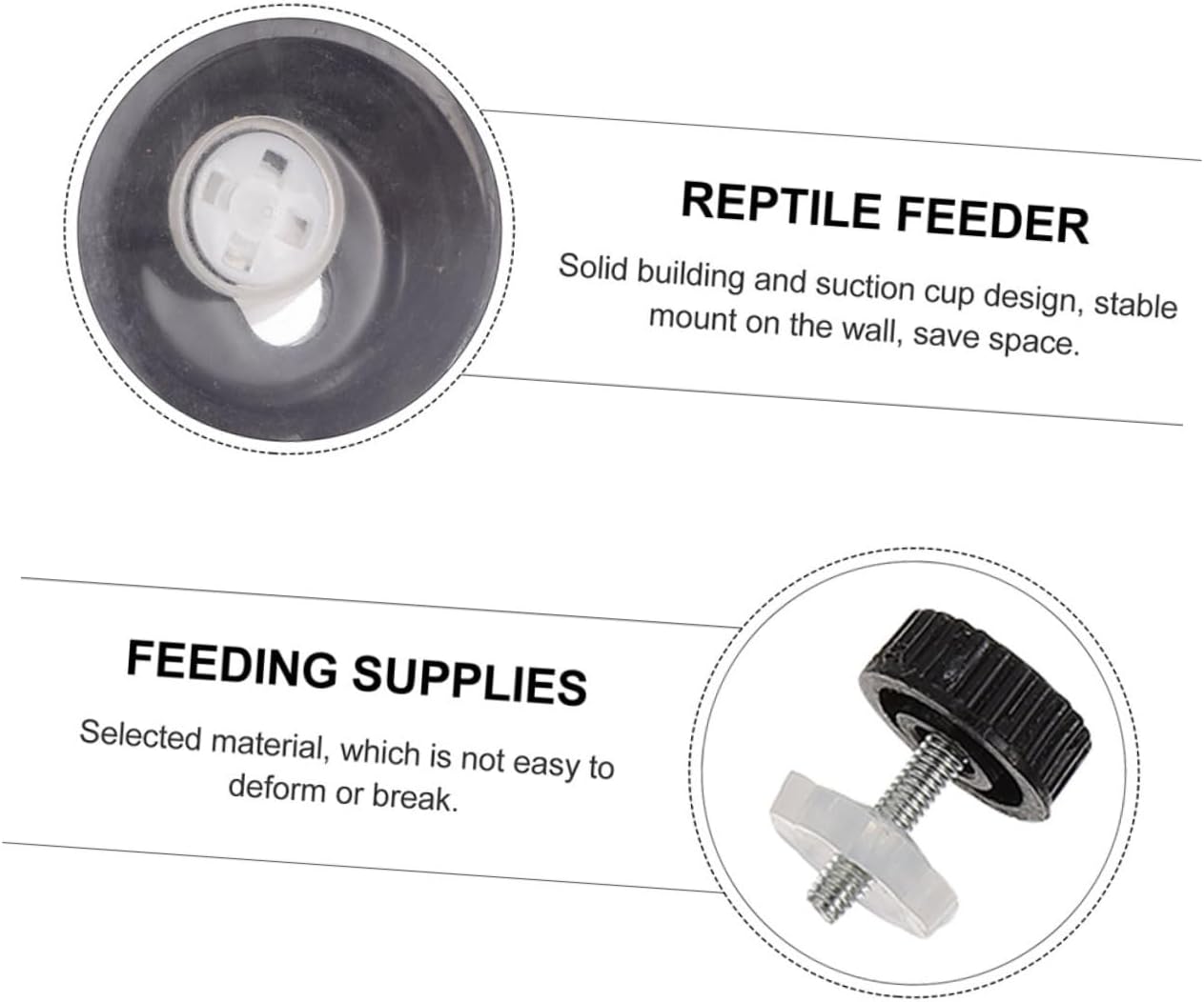 Angoily 4sets Reptile Feeding Ledge with Cups Dual Compartment Water Feeder and Food Dish for Terrarium for Bearded Dragons Geckos Frogs and Tortoises Easy to Clean Design