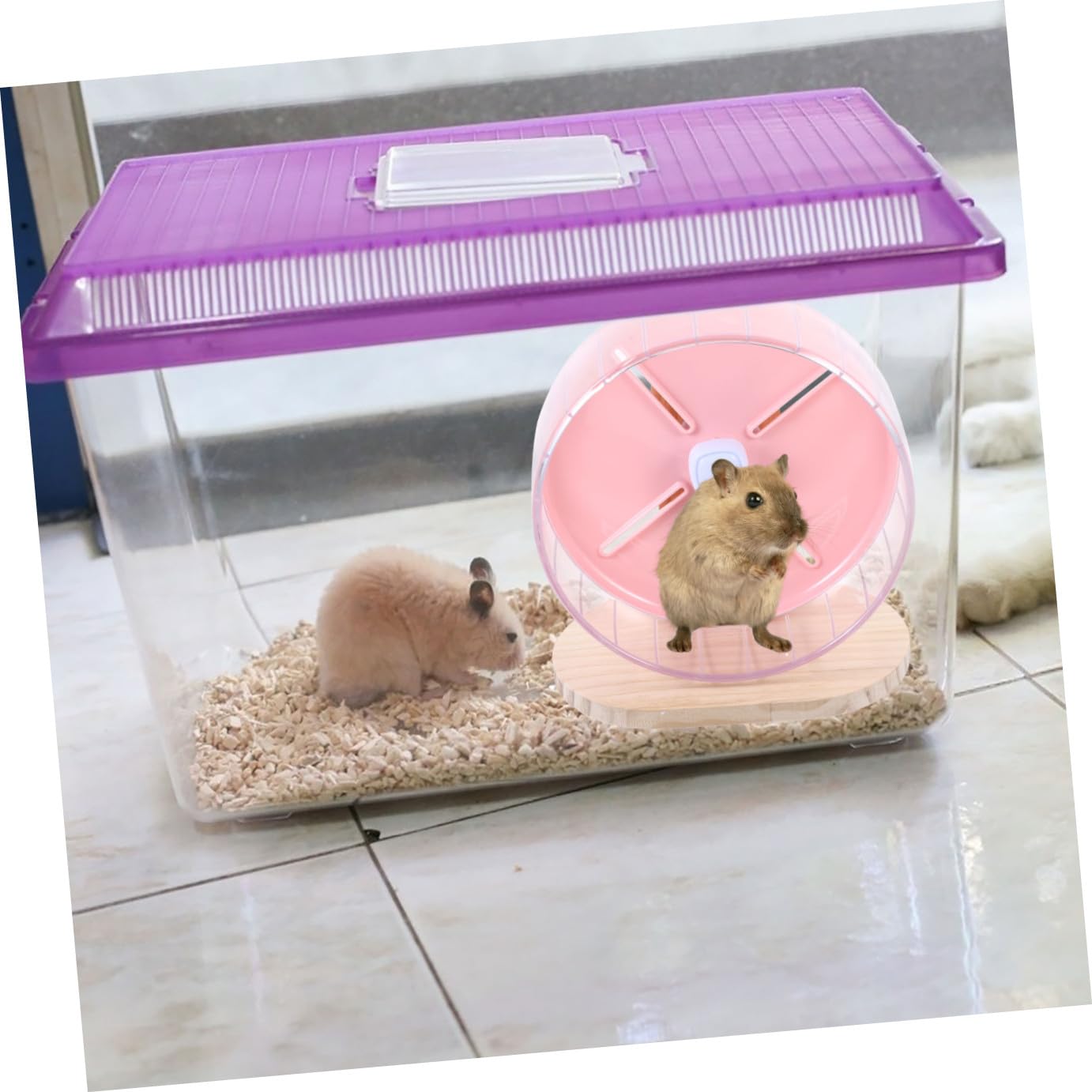 Roue Silencieuse pour Hamster Et Rat Compacte pour Chinchilla Jouet Décoratif pour Cage