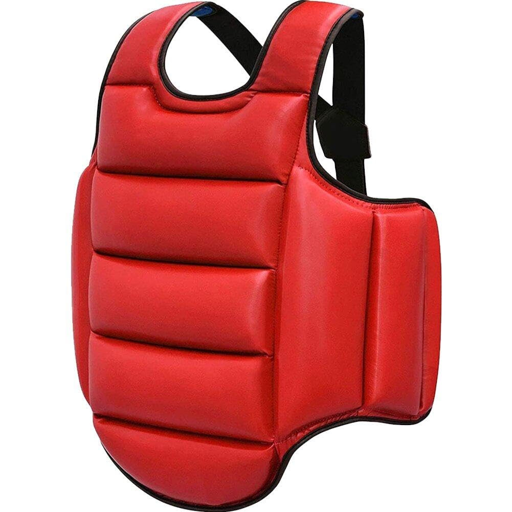 Protège-poitrine De Boxe Kickboxing Mma Muay Thai Protecteur De Corps Karaté Gilet De Protection De Poitrine Réglable Bouclier De Frappe Arts Martiaux Coussin De Protection Des Côtes Du Haut Du Ventre