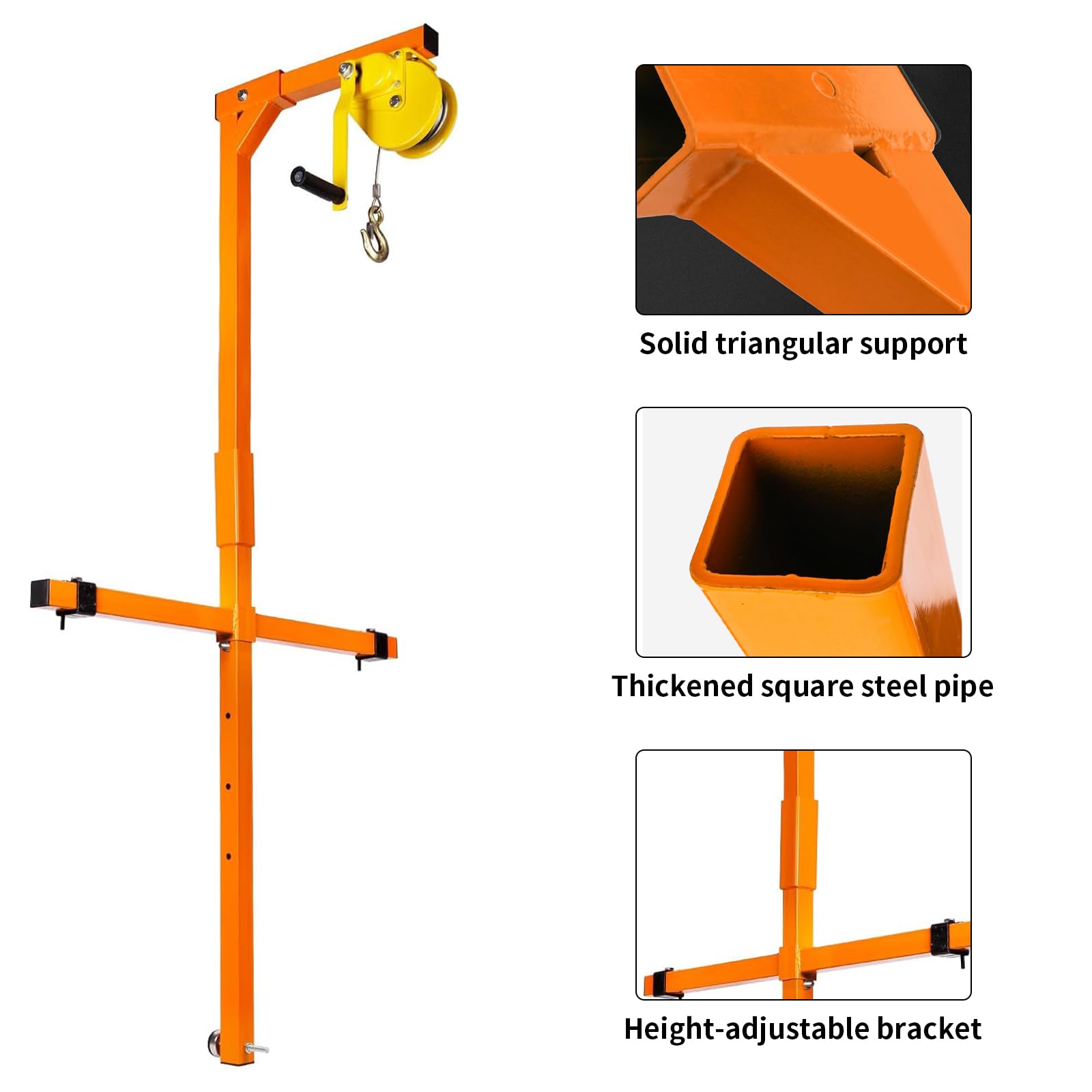 Kit verricello ad alta capacità per installatore d'aria - Sollevamento e installazione senza sforzo per unità esterne con corda Heavy-Du - Ideale per professionisti