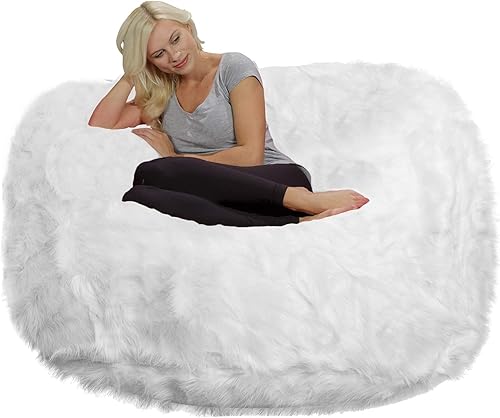 Miniatura 4 de Cozy Sack - Sillón de puff Gran bolsa para muebles de espuma viscoelástica de 6ft y tumbona grande  sofá grande con funda de microfibra suave