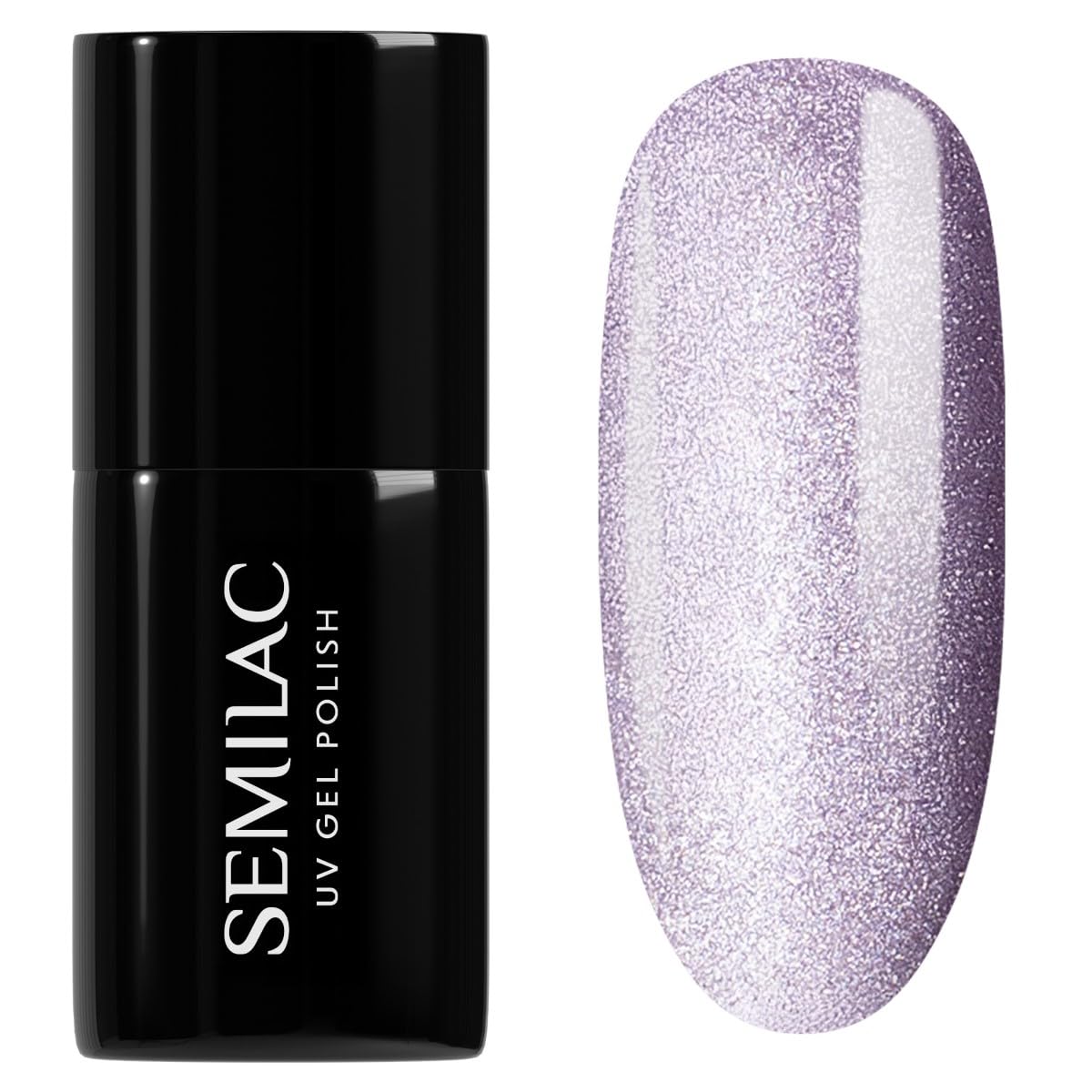 SEMILAC Gel Nail Polish 664 Lilac Gloss Effect - Soak Off Gel Poliah Easy To Use LED/UV Nail Lamp - Long Lasting Manicure and Pedicure up to 3 weeks