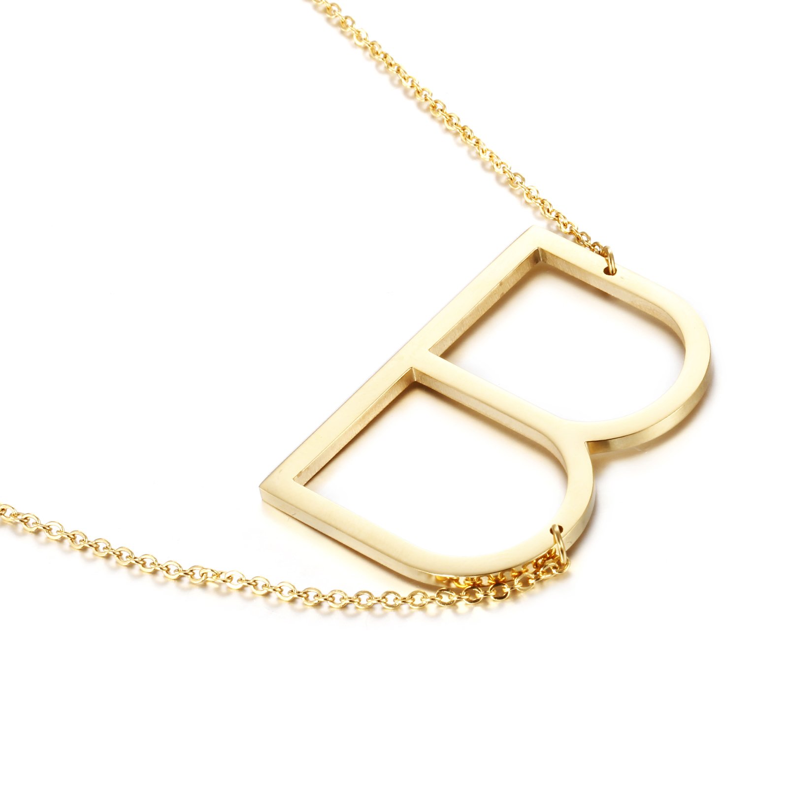 𝐁𝐢𝐠 𝐋𝐞𝐭𝐭𝐞𝐫 𝐍𝐞𝐜𝐤𝐥𝐚𝐜𝐞 Stainless Steel Initial Pendant Best Friends Jewelry for 𝐖𝐨𝐦𝐞𝐧 Her Wedding Birthday Christmas Gifts