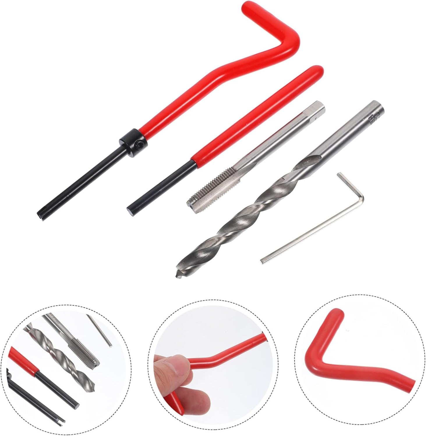 Hemobllo 1 Set Thread Repair Kit Professional Threaded Insert Tool for Efficient Thread Repair Durable Materials for Mechanics and DIY Enthusiasts
