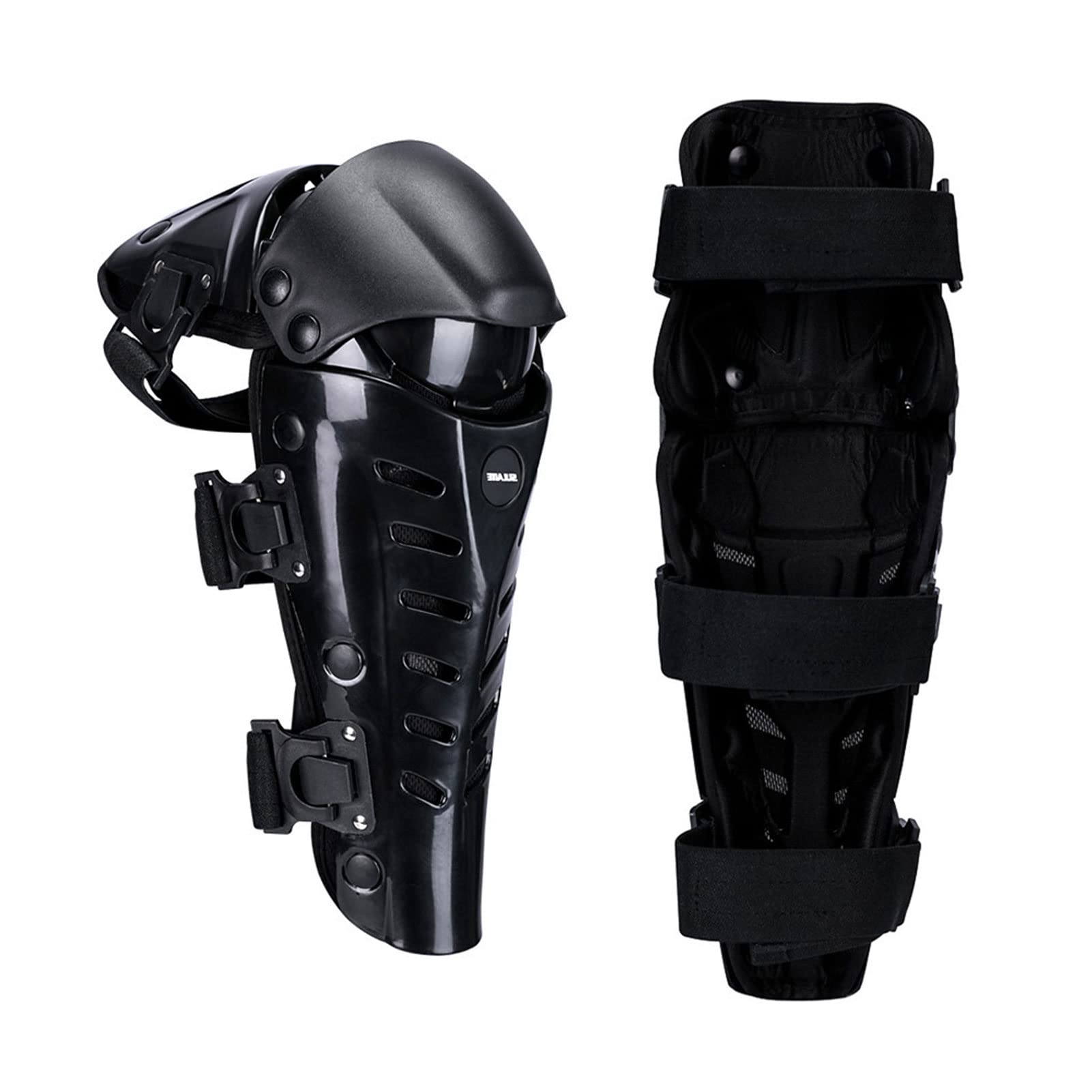 Protege Genoux Moto, Genouillères Moto Unisexe Réglable Design Ergonomique Anti-Crash Protection Antidérapante Protège -Tibias Pour Moto vtt, Equipement ​Moto Cross Pour Tout-Terrain Ski Patinage