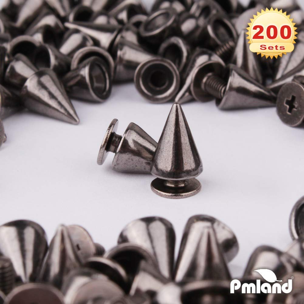 9.5mm Picos Cónicos Negros Studs De Tornillo Para Manualidad Rivets Genial Punk - China Punk, Remach Punk