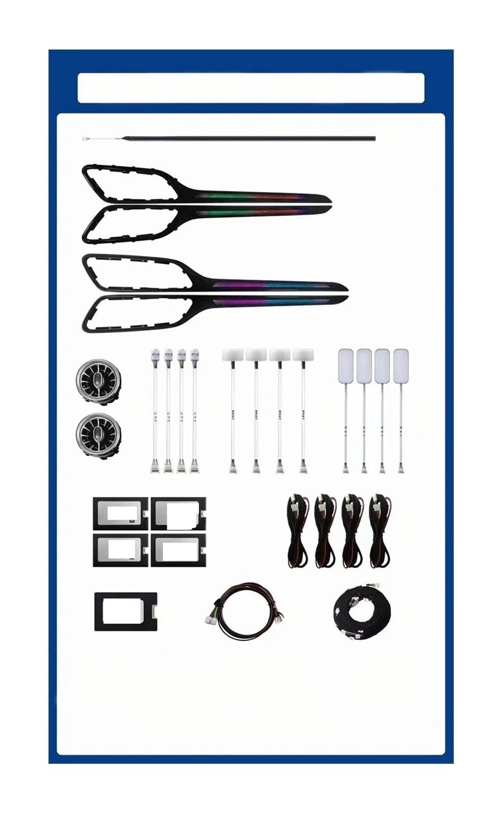 Ambient Light Compatible with MG MG6 2017 2018 2019 Compatible with Turbine Air Outlet Magic Color Applet Key Control 64 Colors(Starry Sky Edition)