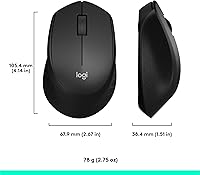 Vista 8 de Logitech Ratón inalámbrico M331 Silent Plus - Negro
