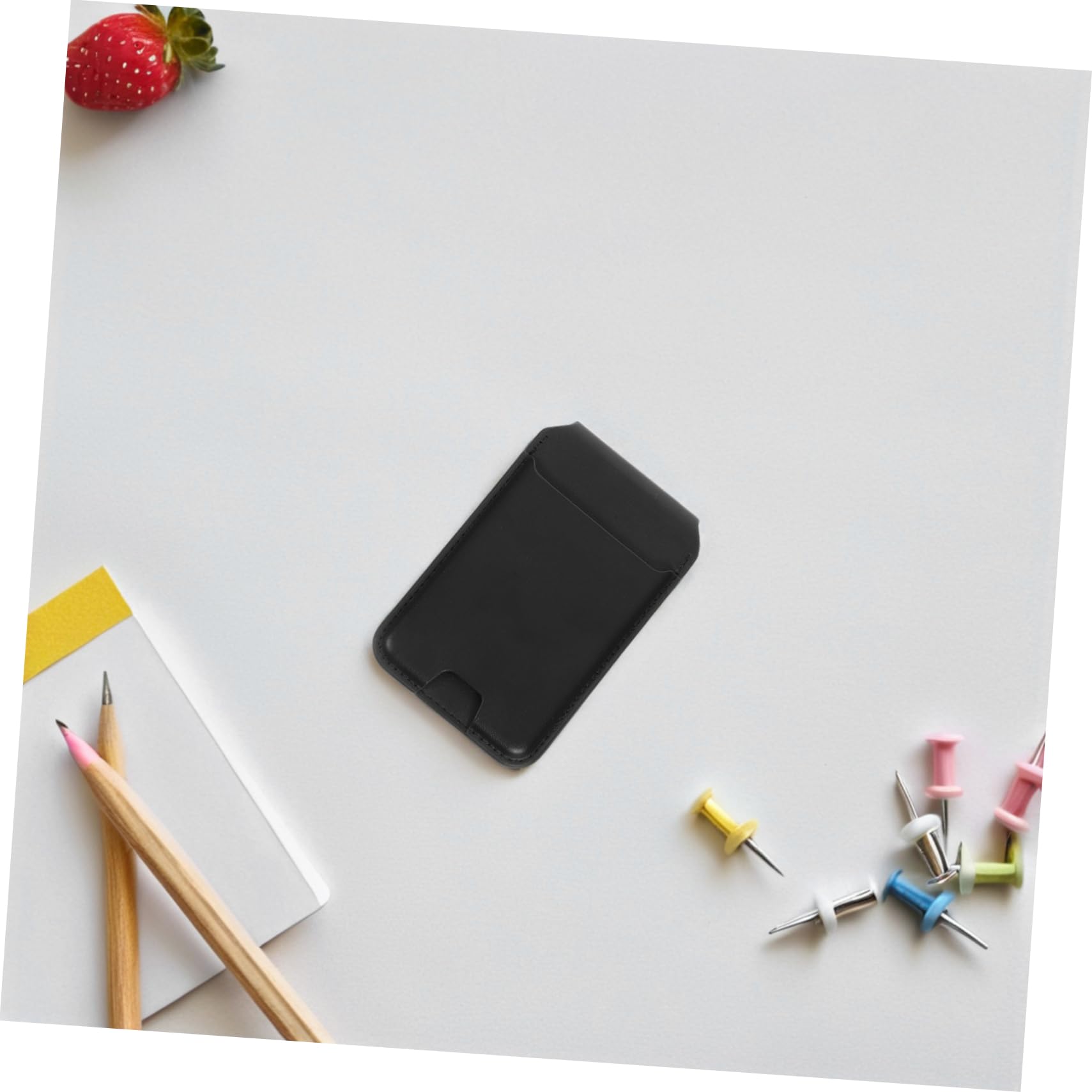 Magnetischer Geldbörse Kartenhalter für Handy mit Magnet Faltbarem Handyständer Pu für Kreditkarten Ausweise und Zugangskarten