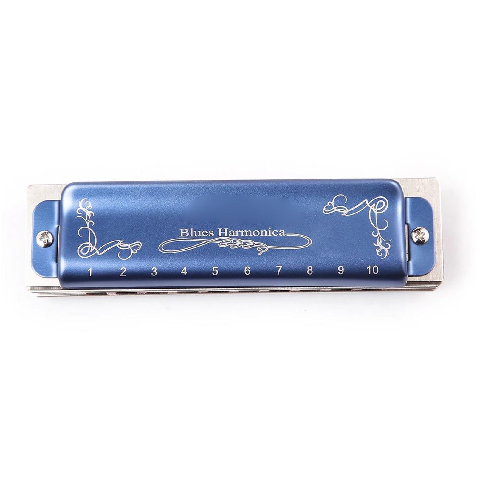 armonica a bocca professionale Armonica Diatonica Armonica Blues A 10 Fori Blu Con Custodia Armonica Professionale Per Adulti Principianti(B)