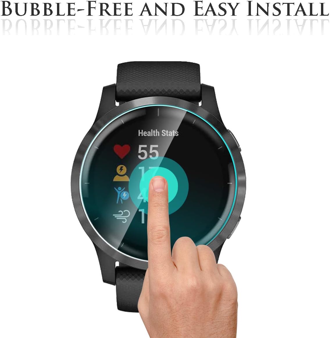 Orzero (6 Pack) Compatible for Garmin Vivoactive 4 Screen Protector (Not Glass), Flexible Soft TPU High Definition 0.2mm Clear PET Smartwatch Cover Anti-Scratch Bubble-Free (Lifetime Replacement)