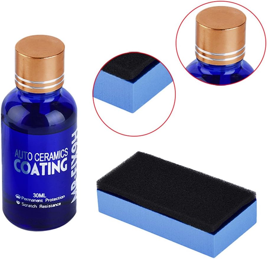 blue--net Car Ceramic Coating 9h Car Ceramic Coating Kit Anti-Scratch Car Polish Car High Gloss Ceramic Coat Auto Detailing Glass Coat Care Super Hydrophobic Glass Coating 30ml 2PCS