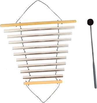 Meditation Chime, Tubular Chime Musical Instruments with Mallet, 9 Tones