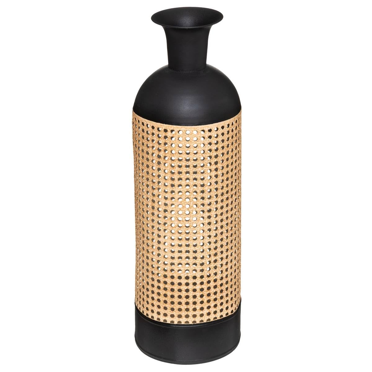 Atmosphera Arbela - Jarrón de Metal (60-5 cm), Color Negro